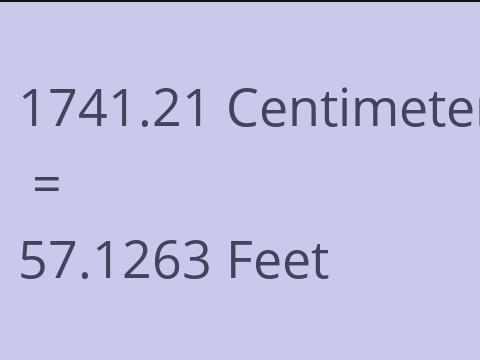 1741.21 CM TO FEET