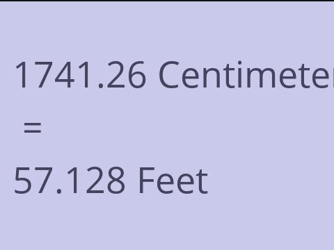 1741.26 CM TO FEET