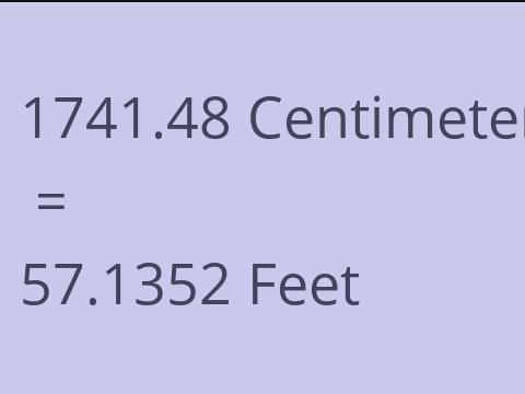 1741.48 CM TO FEET