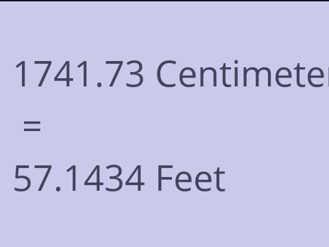 1741.73 CM TO FEET