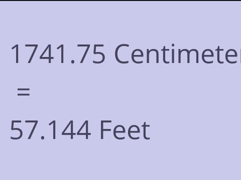 1741.75 CM TO FEET