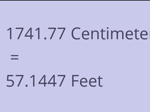 1741.77 CM TO FEET