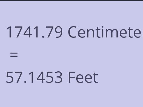 1741.79 CM TO FEET