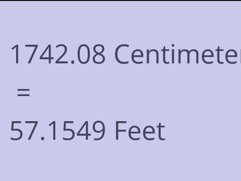 1742.08 CM TO FEET