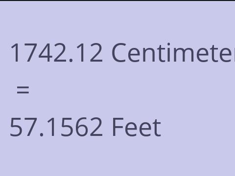 1742.12 CM TO FEET