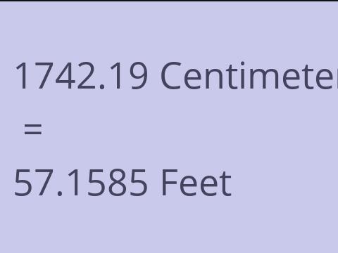 1742.19 CM TO FEET