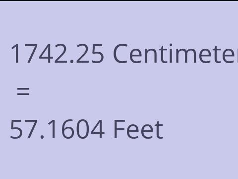 1742.25 CM TO FEET