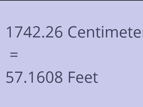 1742.26 CM TO FEET