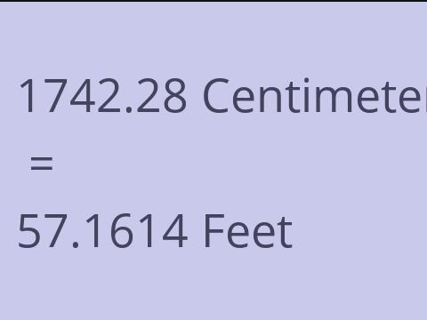 1742.28 CM TO FEET