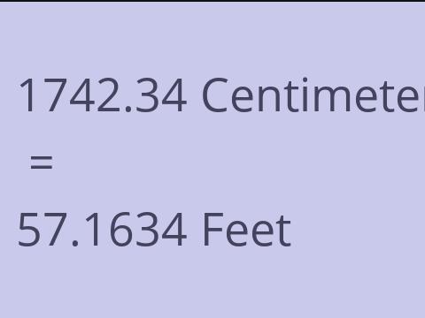 1742.34 CM TO FEET