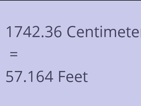 1742.36 CM TO FEET