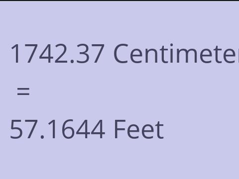 1742.37 CM TO FEET