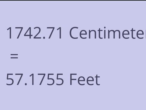 1742.71 CM TO FEET