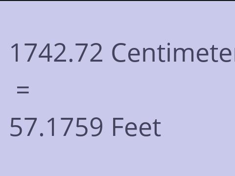 1742.72 CM TO FEET