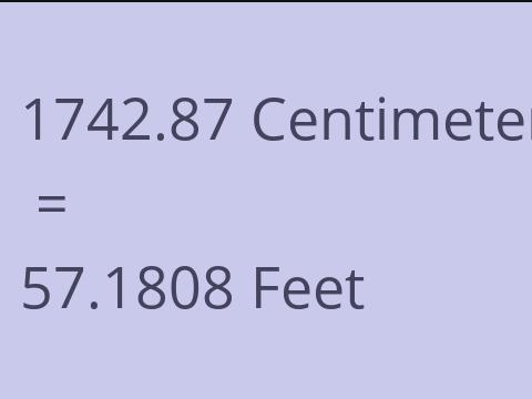 1742.87 CM TO FEET