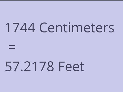 1744 CM TO FEET