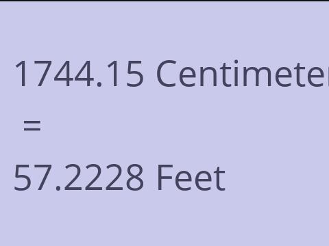 1744.15 CM TO FEET