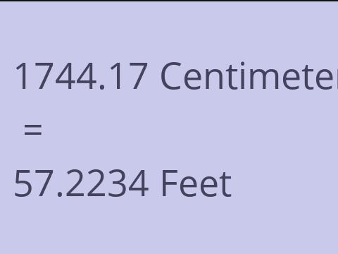 1744.17 CM TO FEET