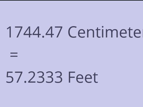 1744.47 CM TO FEET