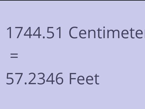 1744.51 CM TO FEET