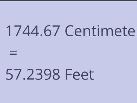 1744.67 CM TO FEET