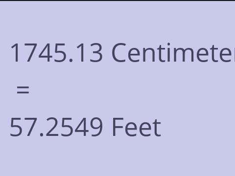 1745.13 CM TO FEET