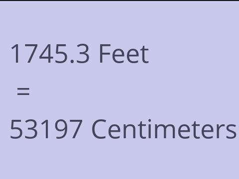 1745.3 FEET TO CM