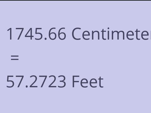 1745.66 CM TO FEET