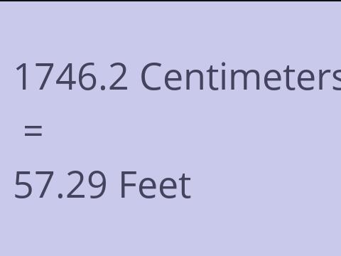 1746.2 CM TO FEET