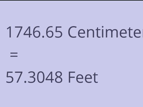 1746.65 CM TO FEET