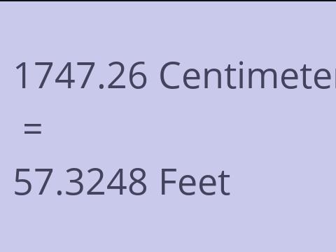 1747.26 CM TO FEET