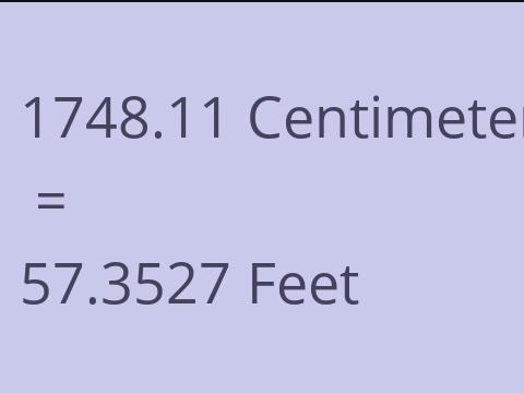 1748.11 CM TO FEET