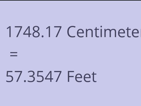 1748.17 CM TO FEET