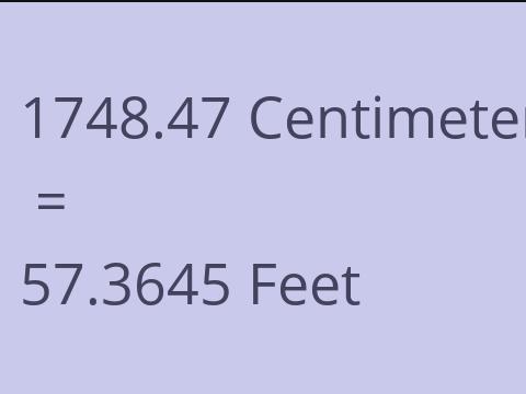 1748.47 CM TO FEET