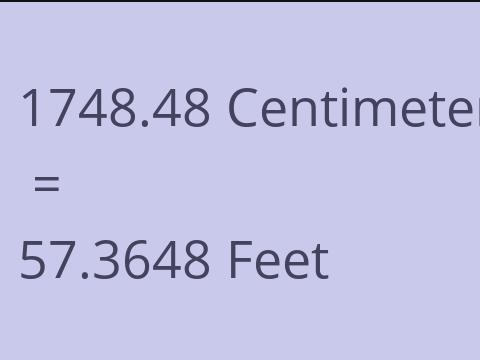 1748.48 CM TO FEET