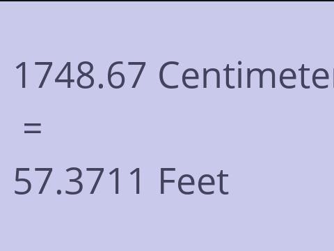 1748.67 CM TO FEET