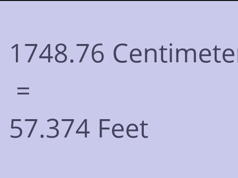 1748.76 CM TO FEET