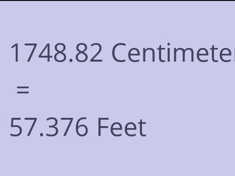 1748.82 CM TO FEET