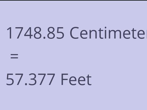 1748.85 CM TO FEET