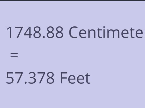 1748.88 CM TO FEET