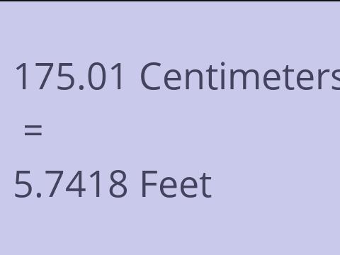 175.01 CM TO FEET