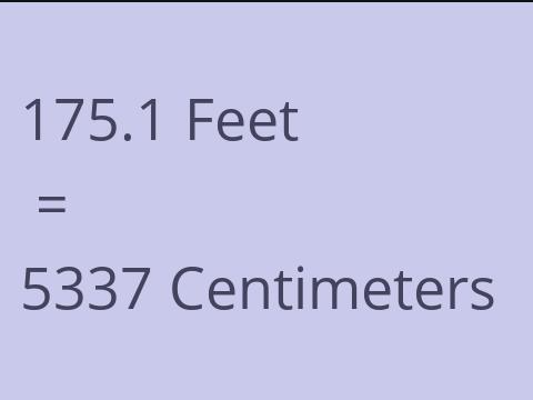 175.1 FEET TO CM