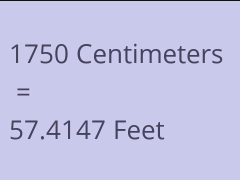 1750 CM TO FEET