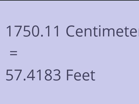 1750.11 CM TO FEET