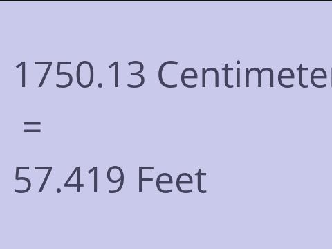 1750.13 CM TO FEET