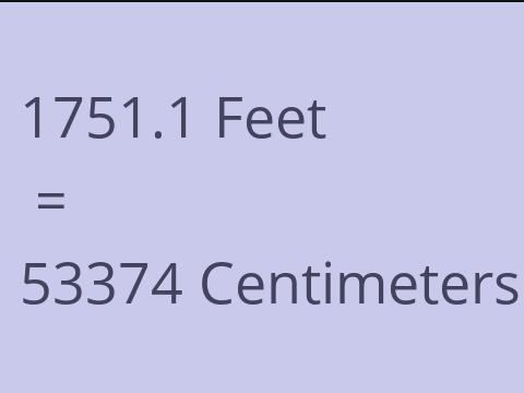 1751.1 FEET TO CM