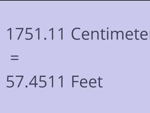 1751.11 CM TO FEET