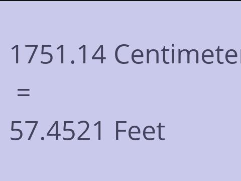 1751.14 CM TO FEET