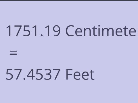 1751.19 CM TO FEET