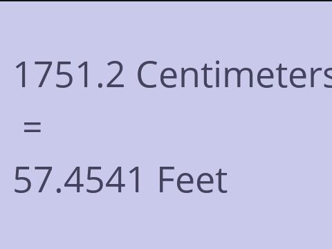 1751.2 CM TO FEET